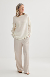 Laing: Laing Ivory Alpaca Sweater with Tie