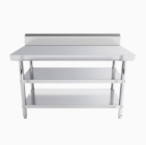 Shelving Units: Stainless steel workbench with splash back bench /kitchen workbench 800mm Deep - Multiple sizes available