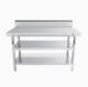 Stainless steel workbench with splash back bench /kitchen workbench 800mm Deep -&hellip;