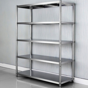 Stainless steel shelf / shelving unit, 5 tier Multiple sizes available