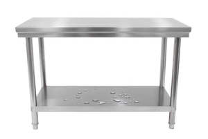 Kitchen workbench table stainless steel workbench 800mm Deep, 2 tier - Multiple &hellip;