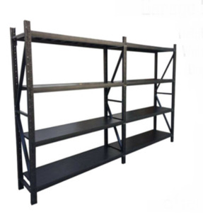 Frontpage: Narrow Heavy Duty Shelving 4m(L)x400mm(W)x2m(H) 200kg per shelf, 1600kg capacity in total