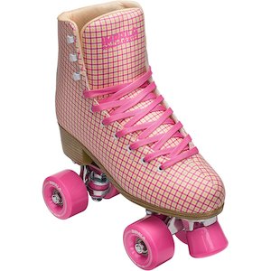 Skate Rollerskates: Impala Rollerskates Pink Tartan