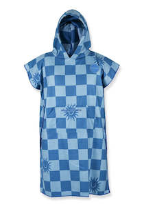 Dritimes Checked Out Bluetone Hooded Towel