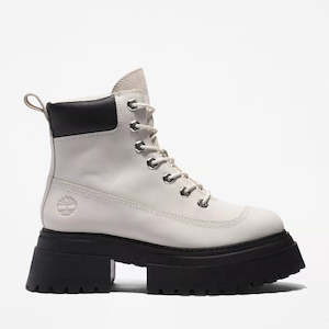 Timberland: Timberland Womens Sky 6 Inch Lace Up Boots White Nubuck