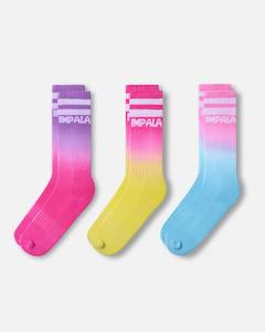 Impala Stripe Skate Socks - 3 Pack Tropicana