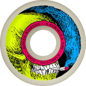 Skate Hardware: Bones Wheels X-Formula Smokin Skull V6 Wide-Cut 99A 53mm
