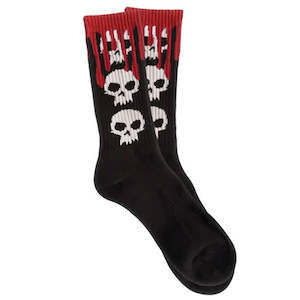 Zero 3 Skull Blood Crew Socks