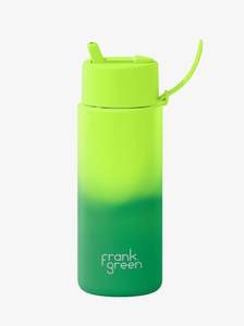 Frank Green: Frank Green Volt Colour Changing SS Ultralite Reusable Bottle with Flip Straw Lid - 1000ml (34oz)