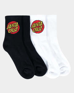 Santa Cruz: Santa Cruz Womens Classic Dot Mid Sock 4 Pack