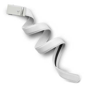 Mission Belt Leather 35mm: Mission Belt Alpine White/White 35mm Leather Belt