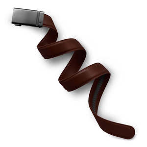 Mission Belt Leather 35mm: Mission Belt Gunmetal/Brown Choc 35mm Leather Belt