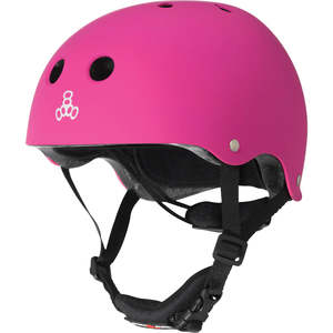 Triple 8 Lil 8 Certified Kids Helmet - Neon Pink Rubber