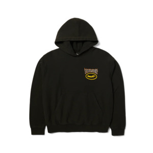 Huf X Thrasher Meltdown Heavyweight Hoodie - Washed Black