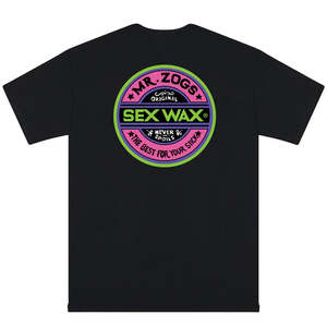 Mens Tees: Sex Wax Fluoro Tee - Black
