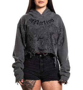 Affliction Angels Crop Womens Hoodie