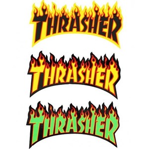 Thrasher Flame Logo Sticker Large