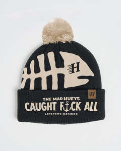 Beanies: THE MAD HUEYS CAUGHT FK ALL JAW | RELAXED BEANIE