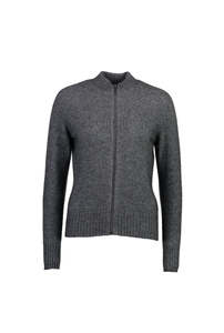 Frontpage: Yoke Neck Cable Jacket-Pewter