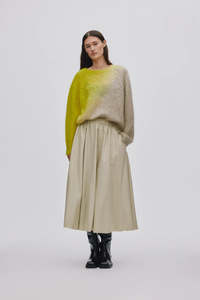 Teah-Poplin Cloud Skirt-Pelican Grey