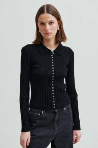 Frontpage: Jet Knit Cardigan-Black