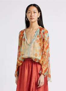 Mes Demoiselles: Tubane Top-Blue Orange