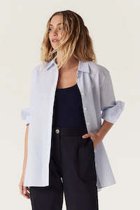 Henri Shirt-Pale Blue Stripe