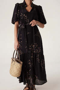 Angelique Dress-Black Floral