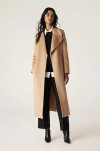 Cable Melbourne: Evans Wool Coat-Camel