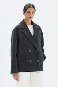 Sale: Lucy Wool Coat-Charcoal