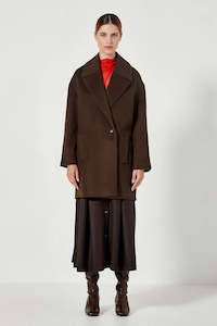 Sale: Cedar Coat-Chocolate