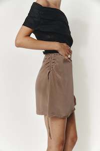 Sale: Bia Skirt-Nougat 100% Silk
