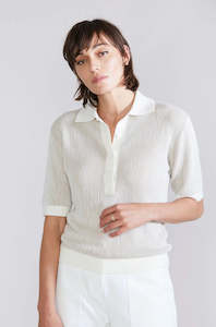 West S/S Polo-Cream Bark