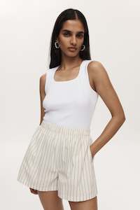 Marle: Alisa Short-Ivory Stripe