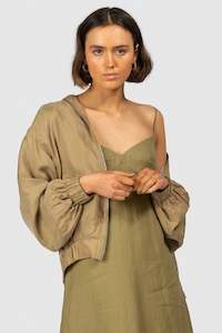 Salvador Monogram Bomber Khaki