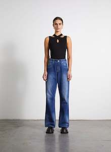 Stone Washed Denim Jeans