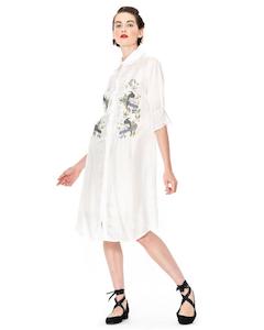 Birds Embroidered Ally Dress