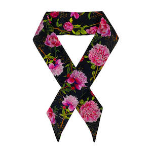 Ilona Tambor: Peonies Silk Ribbon Scarf