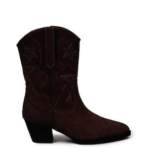 Footwear: Quinn Boot-Chocolate Suede