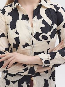 Nice Things: Lucky Charms Print Shirt-Navy