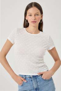 Rollas: Daisy Lace Tee-Vint Wht