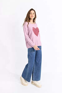 Heart Mauve Sweater