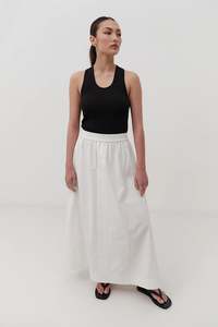 Gracie Maxi Skirt-White