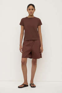 Indi Short Sleeve Tee-Espresso