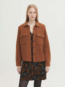 Frontpage: Jacket 100% Wool-Caramel