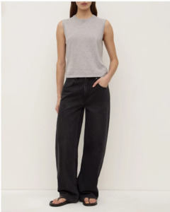 Frontpage: Helena Cotton Cashmere Vest-Grey Marle