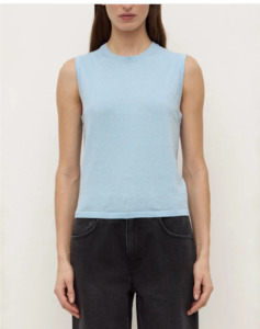 Helena Cotton Cashmere Vest-Salt