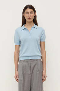 Frontpage: Sloane Cotton Cashmere Polo-Salt