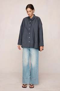 Edie Shirt-Charcoal