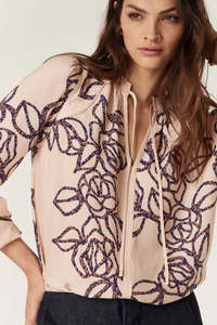 Bloom Blouse-Stencil Floral